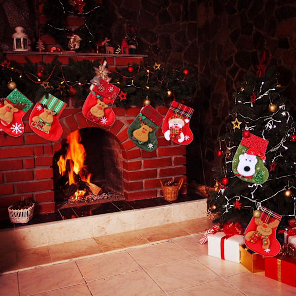 Förtjusande Miniatyr Julglädje, 3D Applikationsdesign Ger Charm Till Varje Julgran, Perfekta Julklappar, Non-Woven Tyg Säkerställer Hållbarhet Och