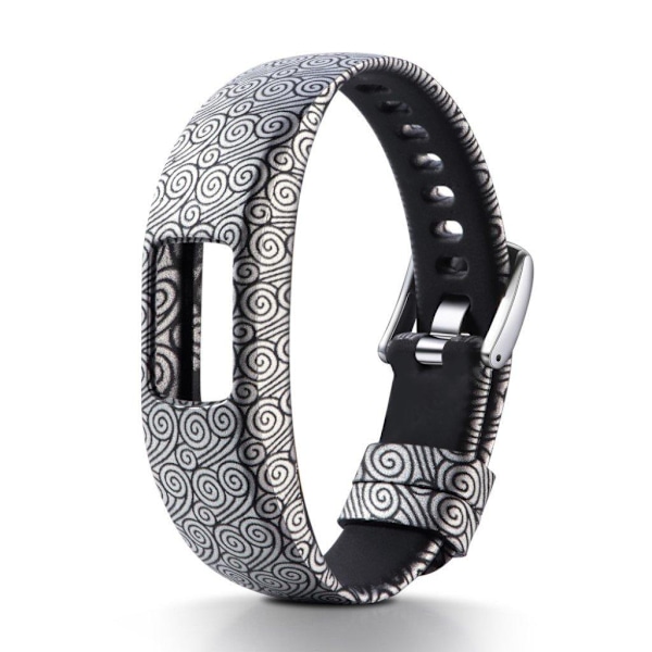 Garmin VivoFit 4 aktivitetsarmband mjuk mönstrad silikon reglerbar 230mm - Svart moln mönster multifärg