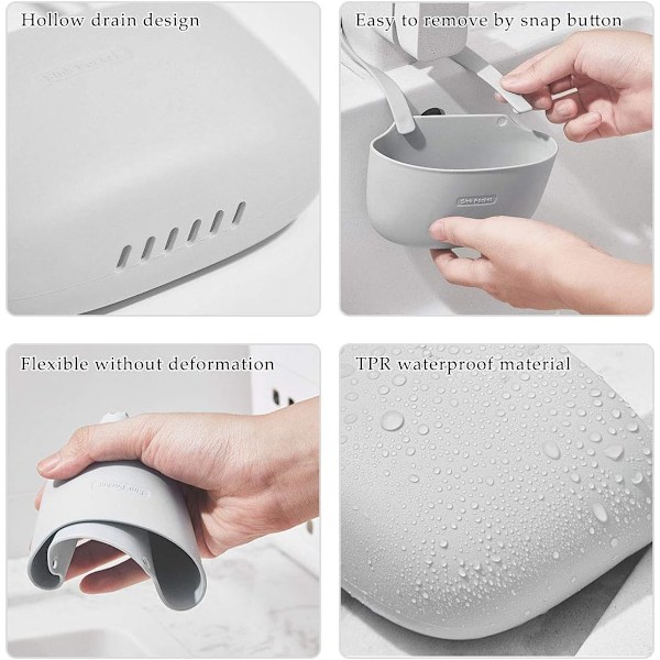 Diskställ med Dräneringshål, Passar Alla Diskbänkar med Flexibel Silikon, Ingen Krånglig Installation för Snabb Montering