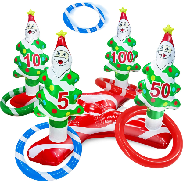 Uppblåsbar julgran Ring Kasta Party Game Toy