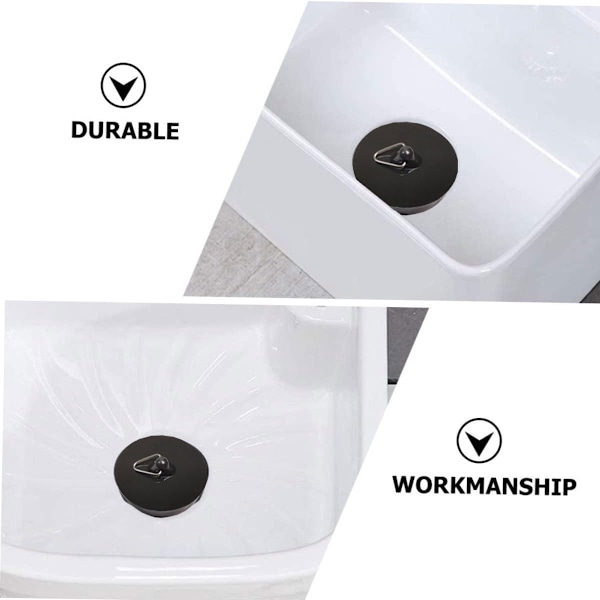 Diskpropp, Diskpropp för köksvask, Universal diskpropp för badrum, Multifunktionell avloppspropp - 4-pack Svart Storlek Diameter 42 till 45,6 mm