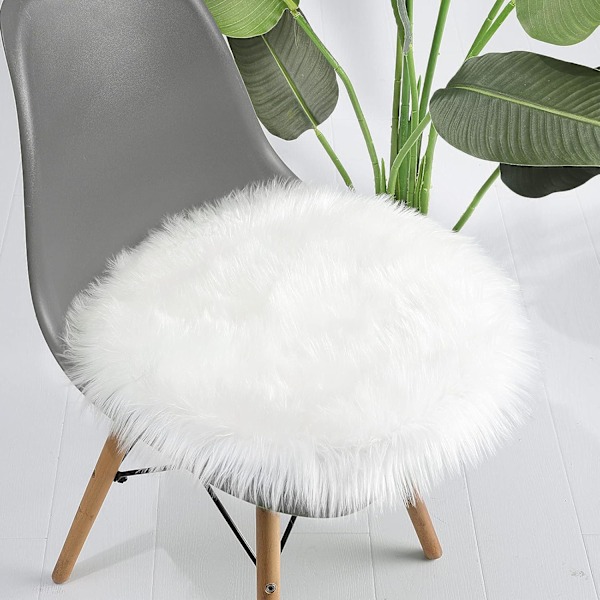 Mångsidig Golvkudde, Fluffigt Fuskfårskinnsmaterial för Vardagsrum, Sovrum, Barnrum, Kontor (60X60Cm)
