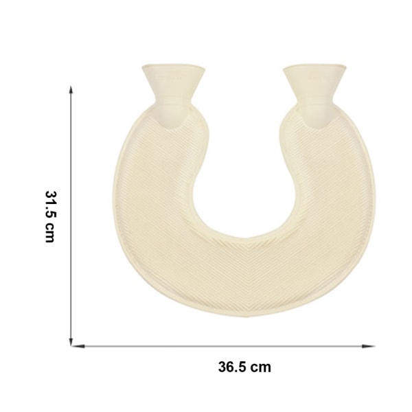 U-formad varmvattenflaska för nacke och axlar, varmare gummivarm och kallvattenpåse vinteravslappnande återanvändbar smärtlindring bärbar mjuk stickad överdrag