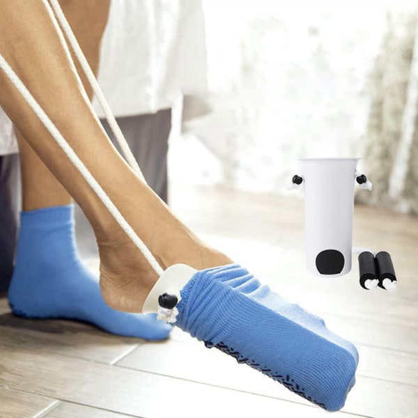 Lätt på och av strumpreglage - Drahjälpenhet - Sock Helper Tool - Avdragare för äldre, seniorer, gravida, diabetiker - Pull Up Assistance