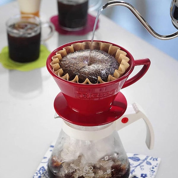 Häll över kaffebryggare hopfällbar häll över kaffe droppare bärbar camping kaffebryggare hälla över kaffefilter