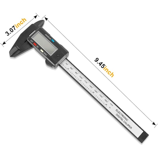 Digital Skjutmått, Mätverktyg med Mångsidiga Mätmöjligheter, Stor LCD-display, Automatisk Avstängning, Idealisk för DIY och Smycken