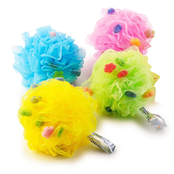 Loofah badsvamp, liten storlek färgglada loofah, mjuk exfolierande duschluffa, nätbad och duschsvamp för barn och vuxna