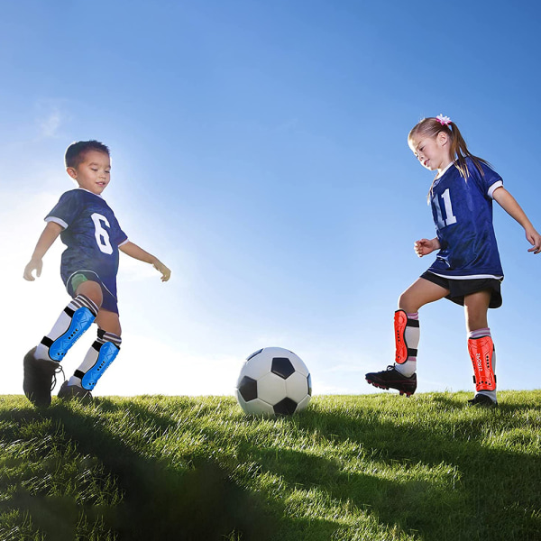 1 par fotbollsskydd för ungdomar, lätta och andningsbara benskydd för barn, fotbollsutrustning för pojkar, flickor, barn och tonåringar