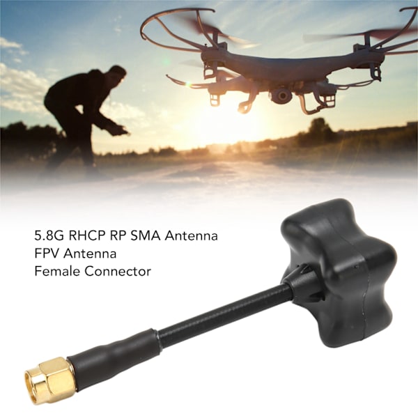 FPV 5.8G Antenn Omnidirektionell Hona Kontakt RHCP RP SMA FPV Drönarantenner för Långdistans Quadcopter Drönare