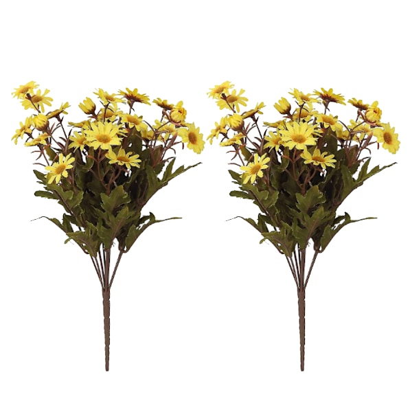 Eleganta solrosor i siden, mångsidig dekor &amp; resistenta mot blekning för konstgjord bukett, idealiska för bröllop &amp; heminredning (2-pack)
