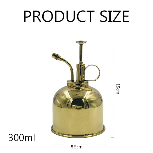 Copper Garden Essential, Växtsprejflaska i rostfritt stål, Mässingsspruta med ergonomisk design, Rostskydd, Hälsosam växtlösning för inomhusbruk