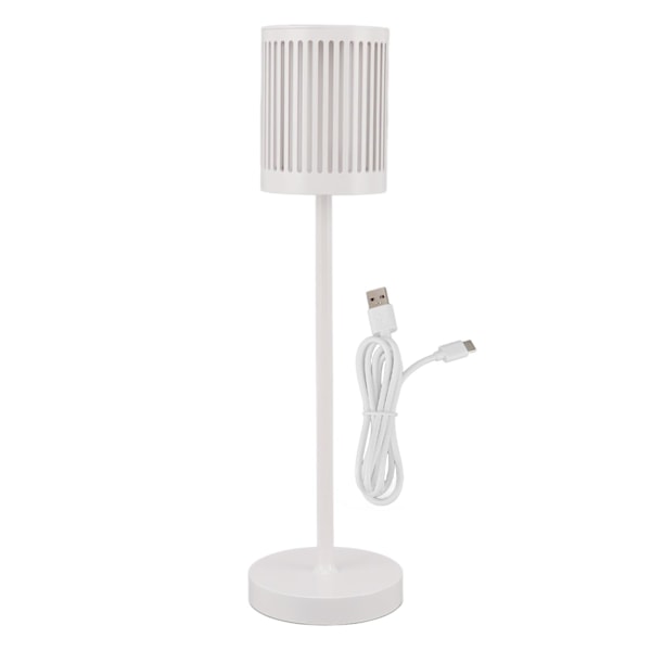 Sladdlös Bordslampa LED Steglös Touch Dimbar Vattentät Metall 5000mAh USB Uppladdningsbar Batteridriven Skrivbordslampa för Sovrum Studier Utomhus Vit
