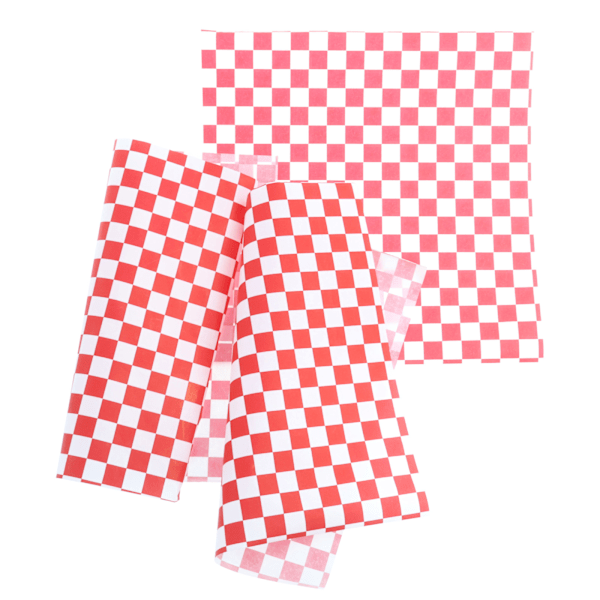 Fettbeständiga Pappersark, 100 st Mat Burger Wrap Papper Fettbeständigt Fisk och Chips Burger Sandwich Inpackningsark Röd Tryckt