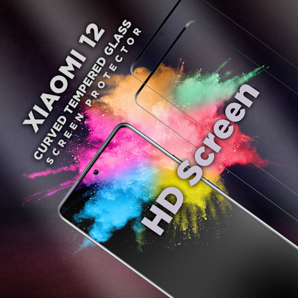 2 Pack Xiaomi 12 - Härdat glas 9H-Super kvalitet 3D Skärmskydd