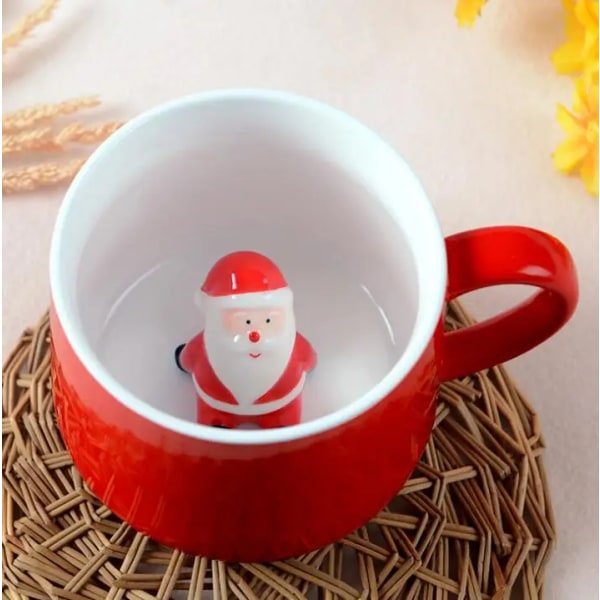 Jul Mugg Kaffe Mjölk Frukost Mugg Snowman Santa