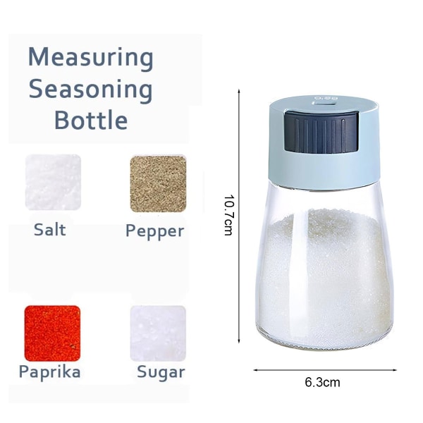 Mätning av kryddflaska, Saltpeppar Shaker Set, Glasmätning