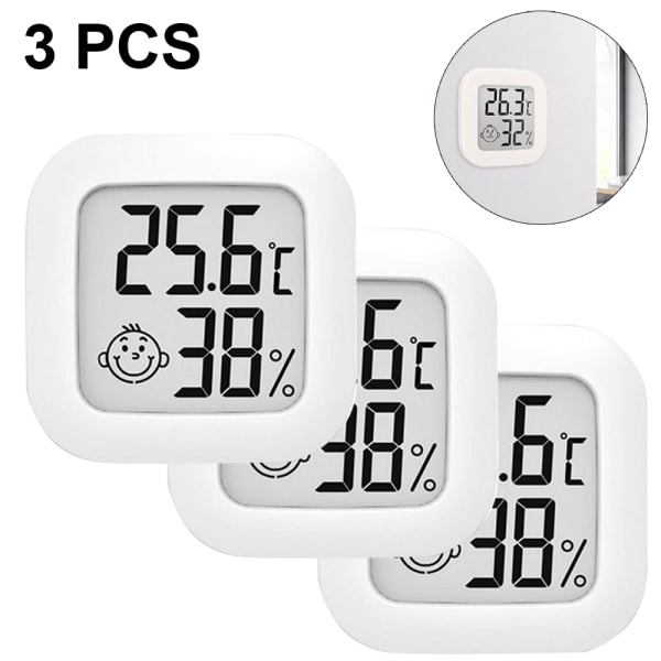 Inomhustermometer Hygrometer Digital, Digital Hygrometer Inomhustermometer för hem, Exakt Temperatur Luftfuktighetsmätare
