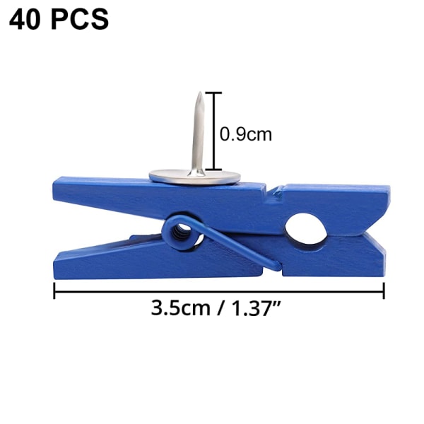Trycknålar med träklämmor 50 st Trycknålar Tumtacks Tumtac