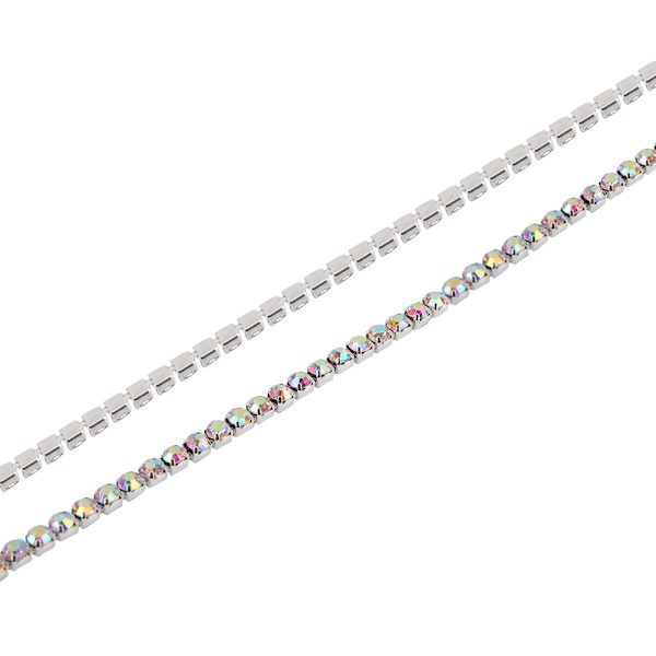 10 Meter DIY Kristallglas Rhinestone Trim Klor Kedja Dekoration Kläder Applikationer #2