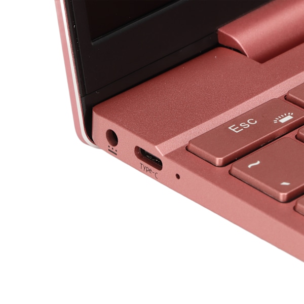 Laptop 14 tum Metallkropp för Intel N5095CPU 12GRAM Bakgrundsbelyst Tangentbord Rosa Notebook Dator för Win11 EU-kontakt 100 till 240V 12 och 256G EU-kontakt