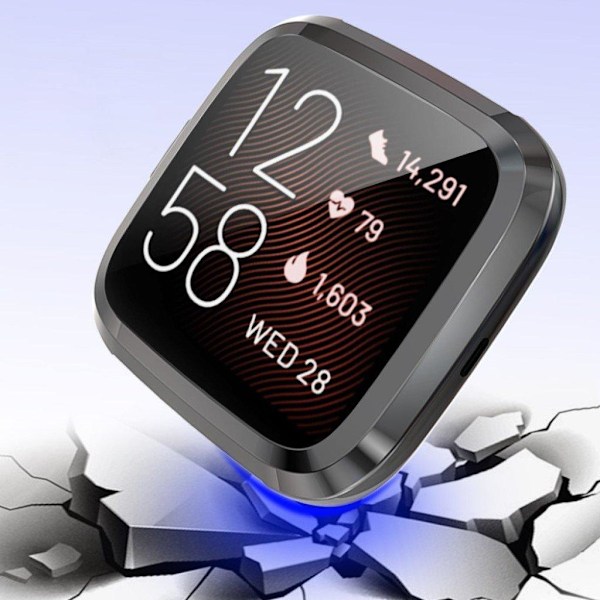 Fitbit Versa 2 elektropläteringsfodral - Svart Svart