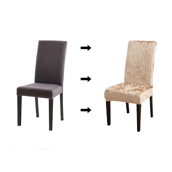 Minimalistiska Elastiska Stolsöverdrag, Hög Stretch Sammet Matsalsstolsöverdrag för Användning i Flera Scenarier i Kök Sovrum Vardagsrum Hotell Bröllop