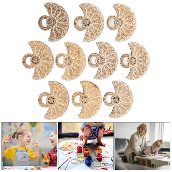 10 st Träörhänge för örhängen Lätt Hållbara Bekväma Eleganta Enkla Träörhänge Blanks11