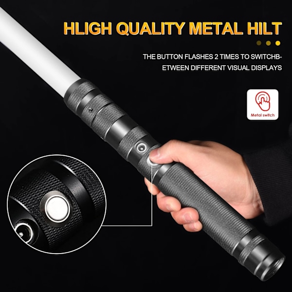 Pack Lightsaber Laser Sword Rgb 7 Colors Variable Electronic Lightsaber Sound- Perfet