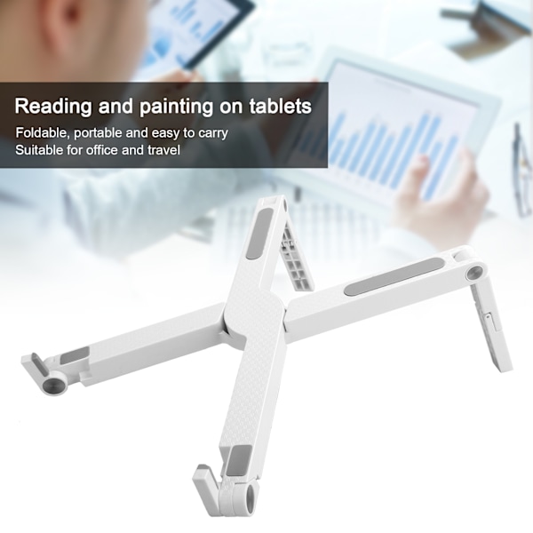 Tablet Notebook Ställ Portabelt Vikbart Laptop Stöd Bas Hållare Justerbart Fäste Vit