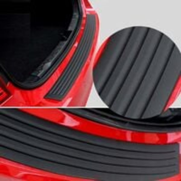 Bakre stötfångarskydd universellt svart gummi anti-scratch bagagelucka dörrskydd tillbehör trim cover för SUV/bilar (104CM)