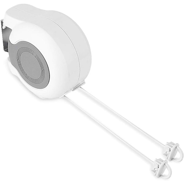 Utomhus Retractable Klädstreck, 13m Väggmonterad Torktumlare Utdragbar Klädstreck för Väggmontering med 2 Klädstreck, för Badrum Balkong Trädgård