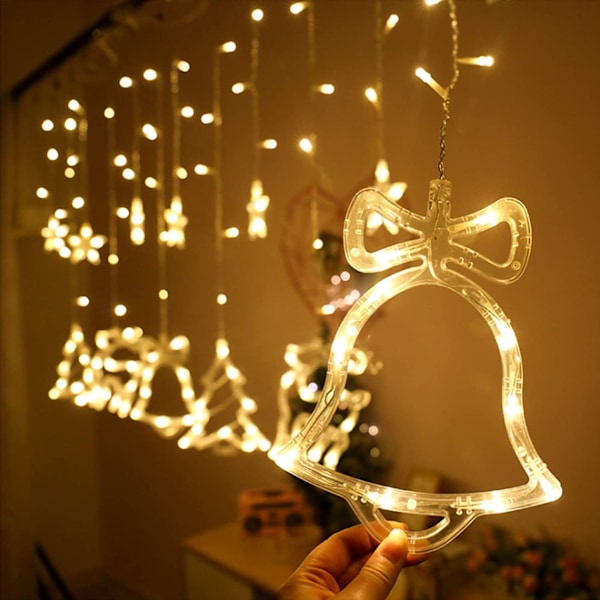 Festliga Ljusslingor, Juldekorationer med Varmvitt LED, Hängande Ljus för Inomhus- och Utomhusbruk, Vattentät Design för Jul, Fest,