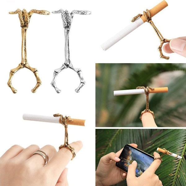 Stilfull Skeletthandhållare, Guld Silver Metallklämma Set För Bekväma Handsfree-Upplevelser, Perfekt För Olika Aktiviteter Utan Gulning