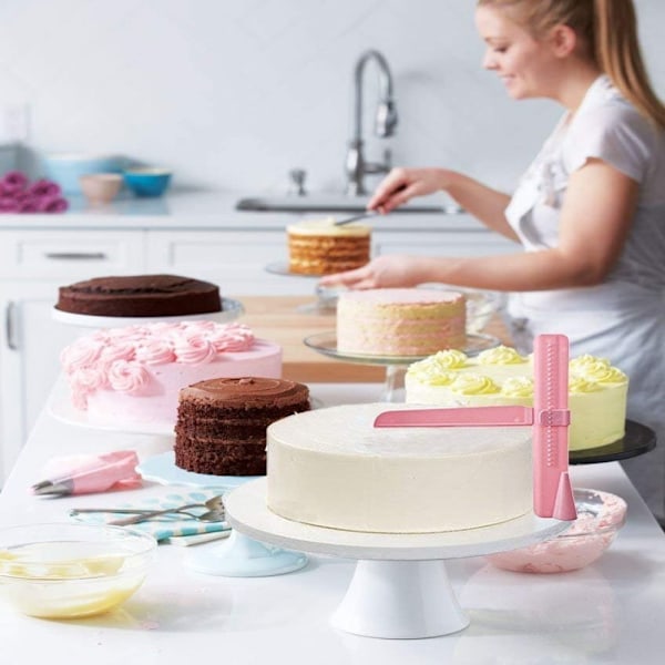 Professionell Tårtspatel, Justerbar Tårtskrapa Set, Ergonomisk Design, Högkvalitativ Livsmedelsgodkänd Plast, Flexibel Design, Lätt Att Använda Och Rengöra