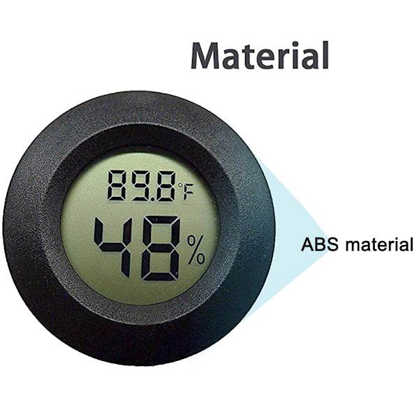 Fahrenheit/Celsius Konvertering Mini Hygrometer Termometer, 2-Pack Digital Monitor För Pålitlig Temperatur- och Fuktighetsmätning Inomhus/Utomhus