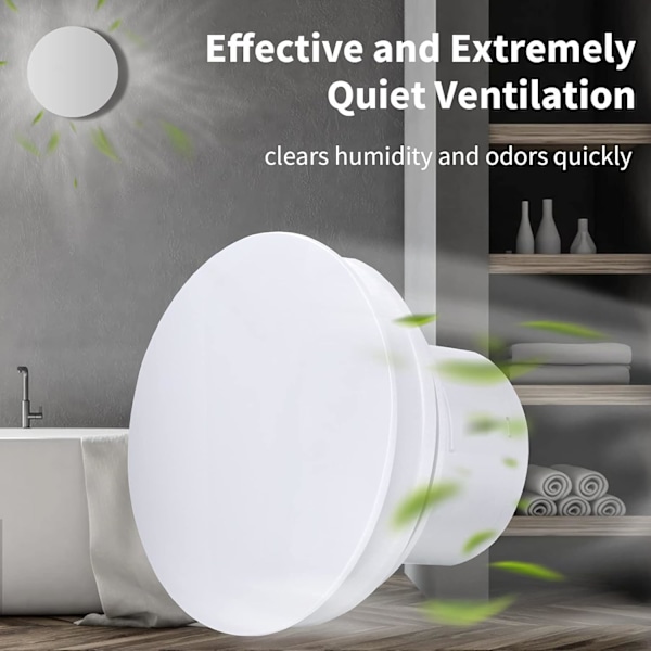 Modern Design Fläkt För Bostäder Och Kommersiella Miljöer, Tyst Ventilation Mini Lättviktig 100mm Plug And Play Fläkt Med Bred