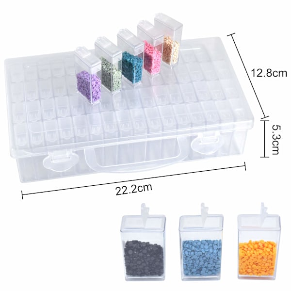 Diamond Artist's Essential: Diamantmålningsbricka, Pärlsorteringsbricka, För Exakt Diamantval Och Lera Lim Applicering, Plastplatta