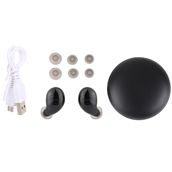 S9-TWS Stereo Bluetooth 5.0 Hörlurar med En-knapps Tryck Ergonomisk Inbyggd Mikrofon Hörlurar