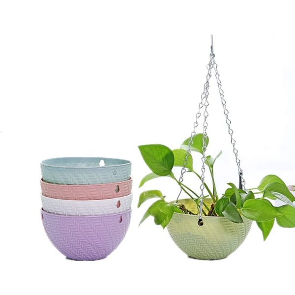 Hängande planteringskrukor Set med 5 blomkrukor Utomhusplantering inomhus