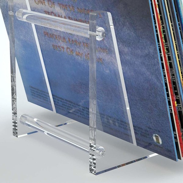 Vinylskivhållare för akustisk förvaring, Transparent Akryl Elegant Displayställ Högkvalitativa Material, Skyddar Dina Värdesaker från Repor
