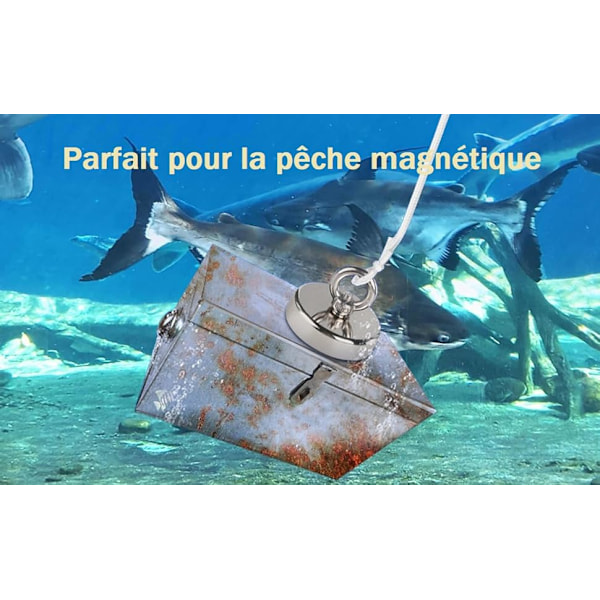Starka Neodym Magnet Fiske Magneter, Sällsynt Jordartsmetall Magnet med Hög Dragkraft för Magnetfiske, Kraftig