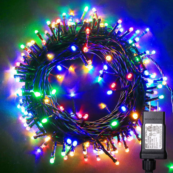 13M 100 LED-slingor blinkande ljus 8 lägen ljusa tråd dekorativa lampor för inomhus utomhus julgran sovrum semesterfest