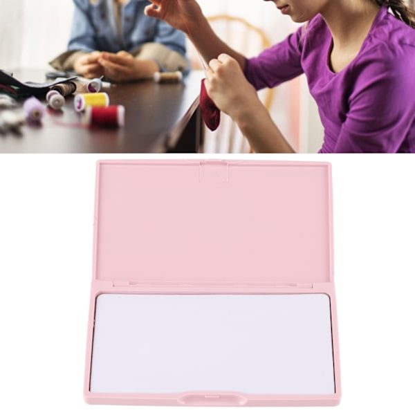 Magnetisk nålfodral rosa plastskal lätt bärbar kompakt sömnad nålförvaring låda för sömnad