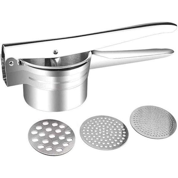 Potatispress med mångsidiga funktioner, högkvalitativt rostfritt stål, ergonomisk handtagsdesign, lätt att använda, non-stick-material, bekväm stabilitet,