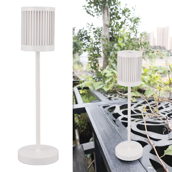 Sladdlös Bordslampa LED Steglös Touch Dimbar Vattentät Metall 5000mAh USB Uppladdningsbar Batteridriven Skrivbordslampa för Sovrum Studier Utomhus Vit