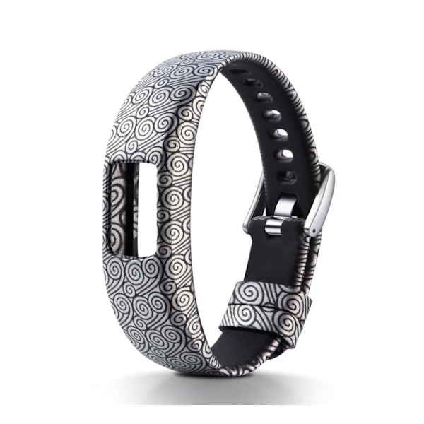 Garmin VivoFit 4 aktivitetsarmband mjuk mönstrad silikon reglerbar 230mm - Svart moln mönster multifärg