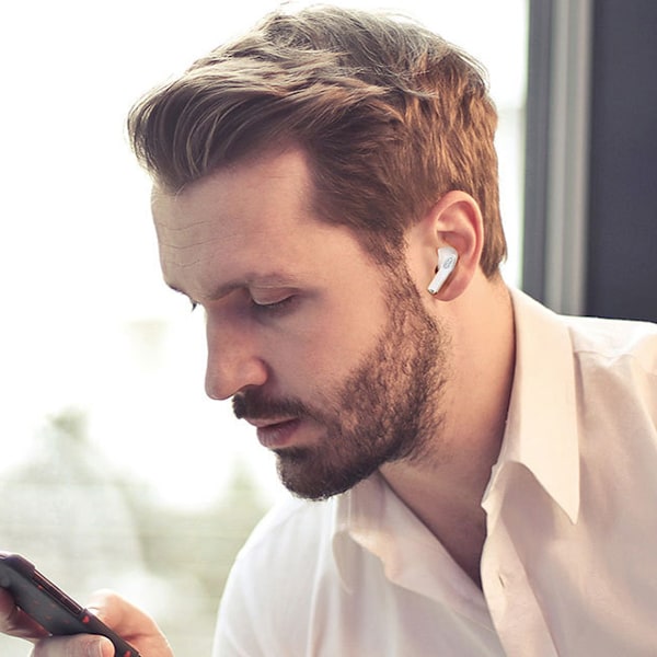 Trådlösa öronsnäckor med laddningsbox för Apple iPhone, uppdaterad stereoljud, full funktionalitet