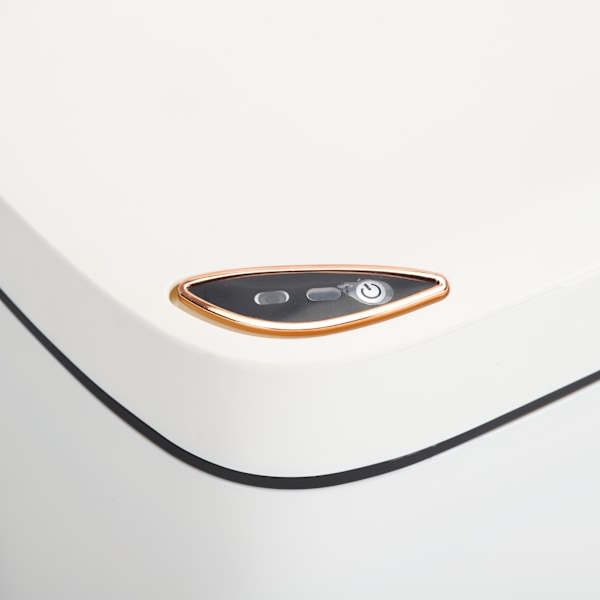 Smart Soptunna Multifunktion Vattentät Rörelsesensor Automatisk Papperskorg med Lock för Badrum Vardagsrum Kontor Vit 12L 23x20x28cm