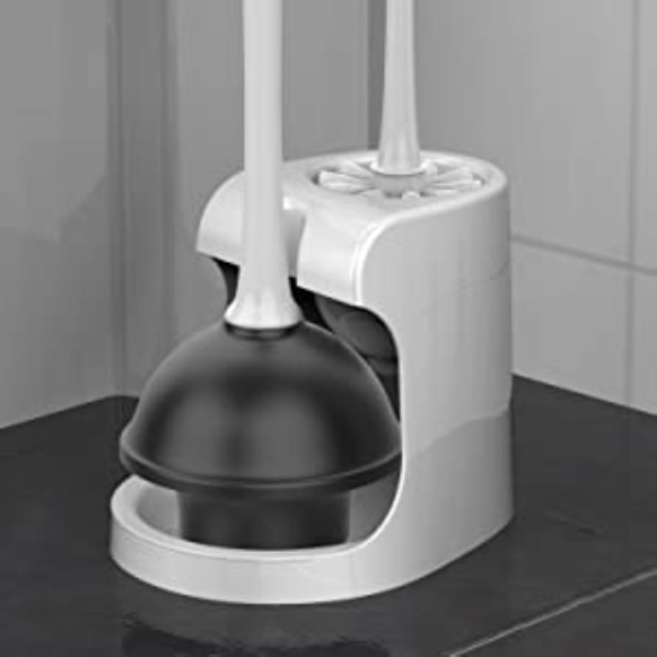Inkluderade Badrumstillbehör, Ergonomiskt Borsthuvud med Full Räckvidd, Kraftig 2 i 1 Combo för Djuprengöring av Badrum, Kompakt Förvaring med