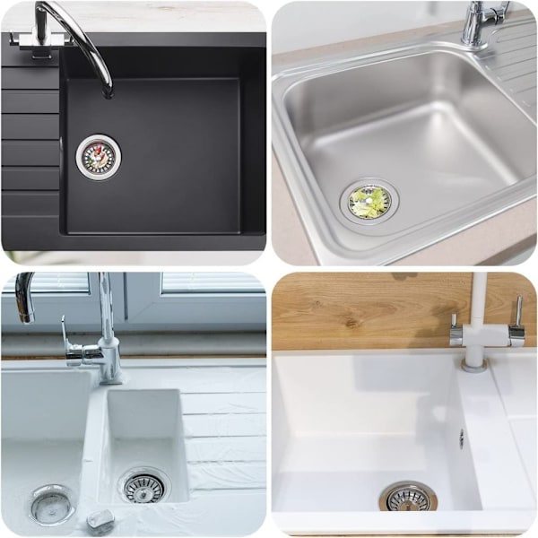 Diskho Sil Korg, Rostfritt Stål Konstruktion Anti-Täppare Med Diskmaskinsäker Design För Jämnt Vattenflöde Och Effektivt Avfall